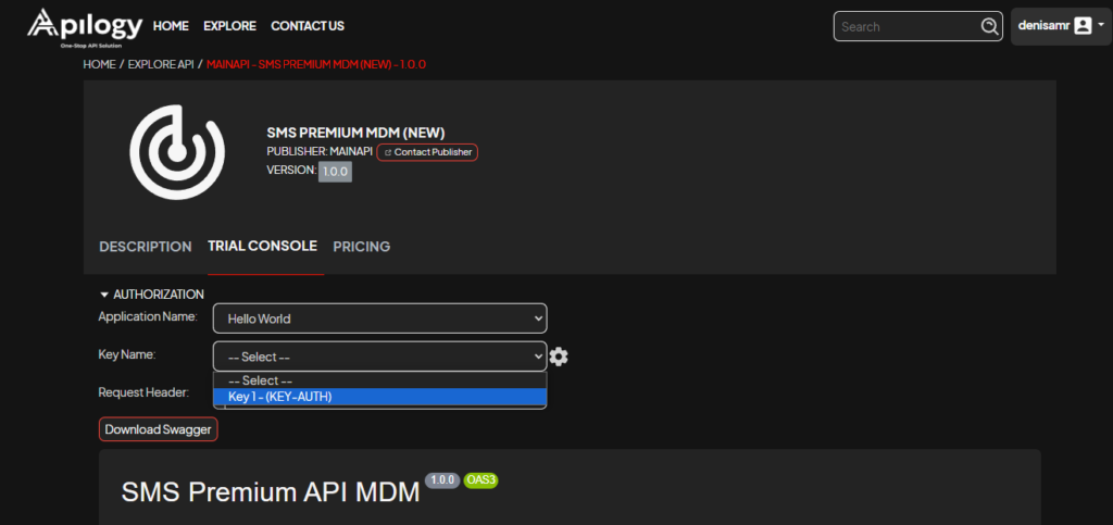 Key Auth API
